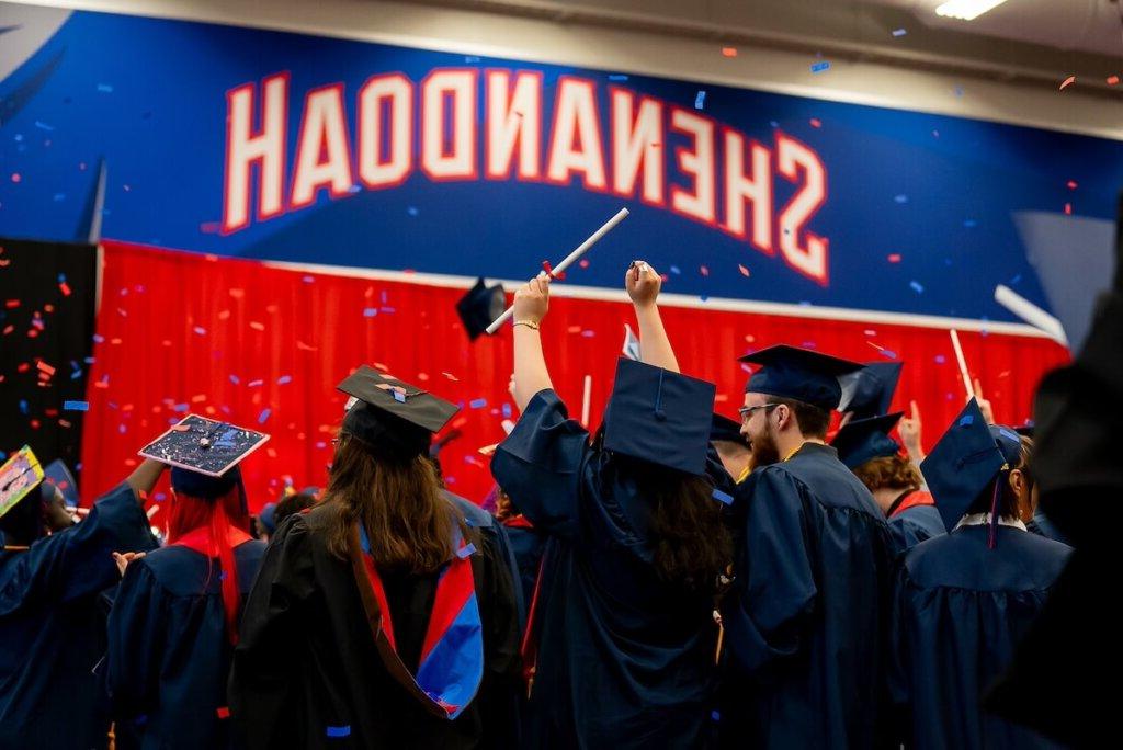 Shenandoah University grads celebrate as confetti rains down